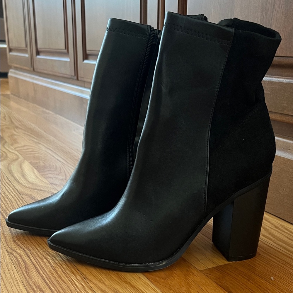Lulu's Sleek Black Heeled Boots